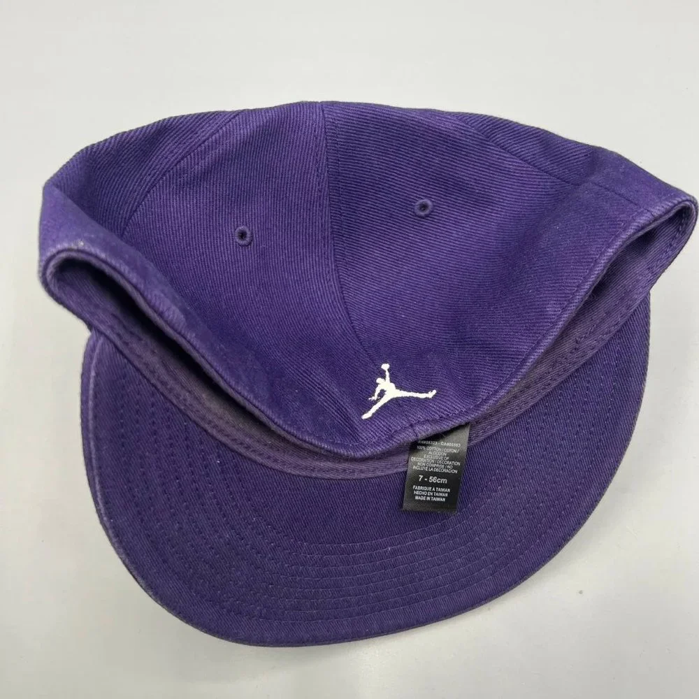 Air Jordan Hat Men 7 White‎ Purple Jumpman Fitted Cap